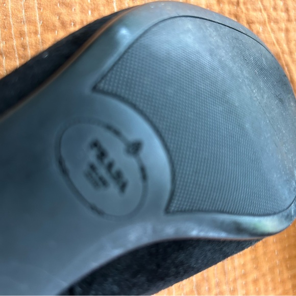 Prada Italy mini boot is blk suede side zip sz 8.5 heel 2.5” as new. Lovely - Picture 5 of 6